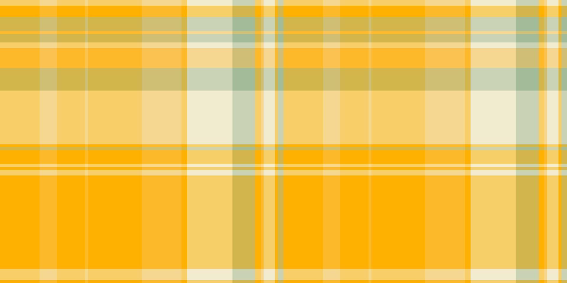 Single check background textile, cotton texture pattern . Hippie plaid seamless fabric tartan in amber and yellow colors. vector