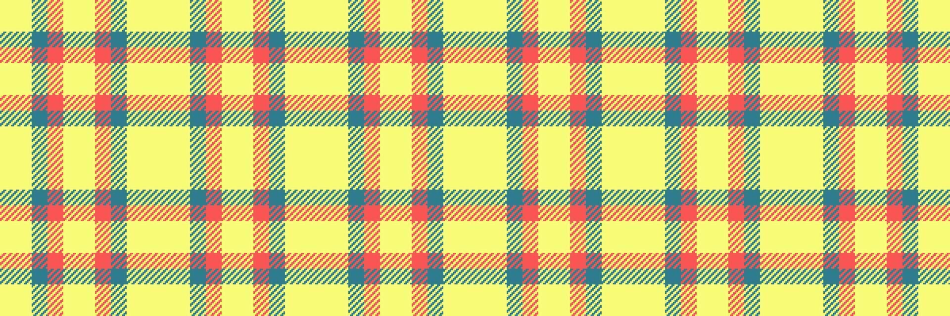 Platform plaid tartan , ethnic check background seamless. Colourful fabric textile pattern texture in lime and cyan colors. vector