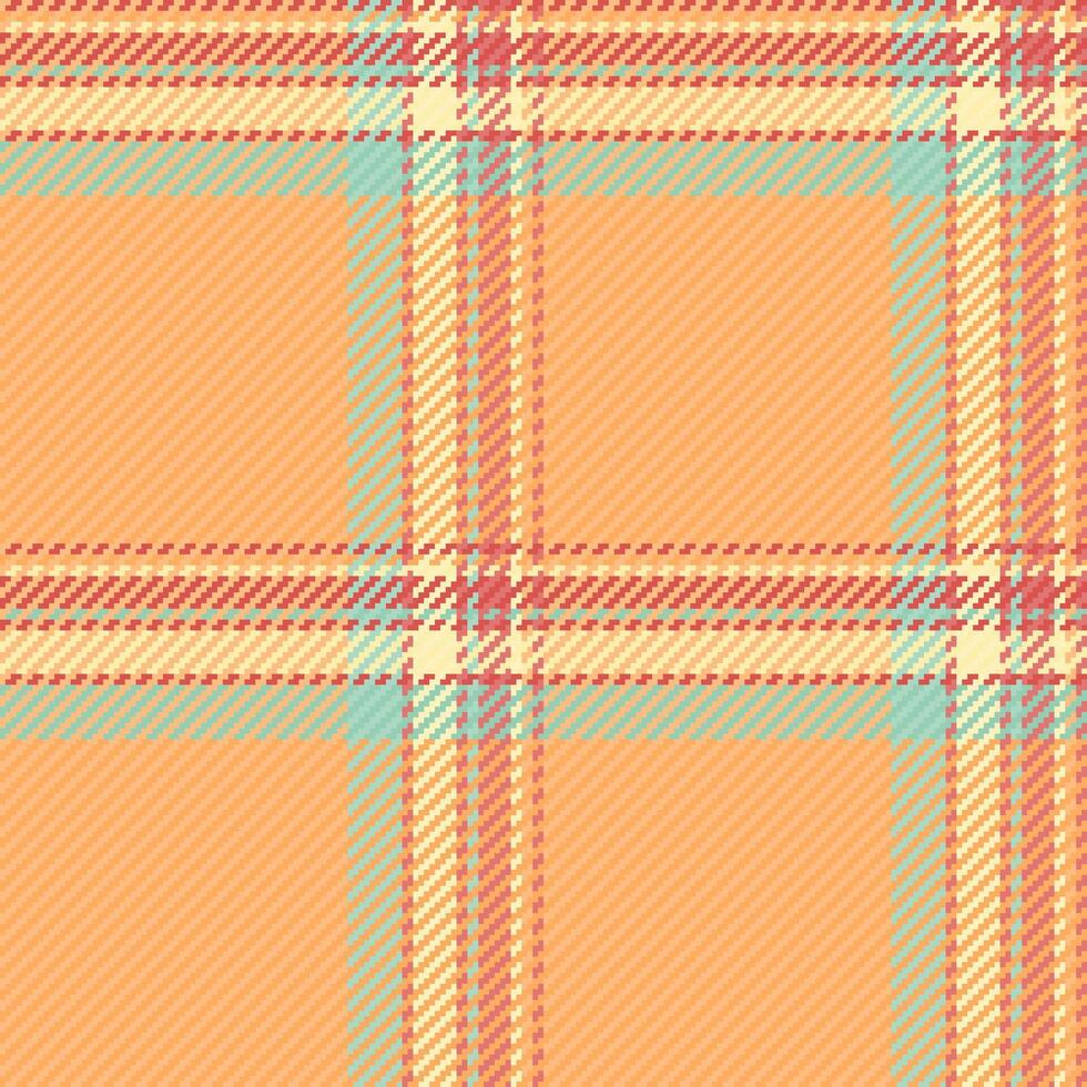 Tartan pattern check of seamless plaid texture with a textile background fabric. vector