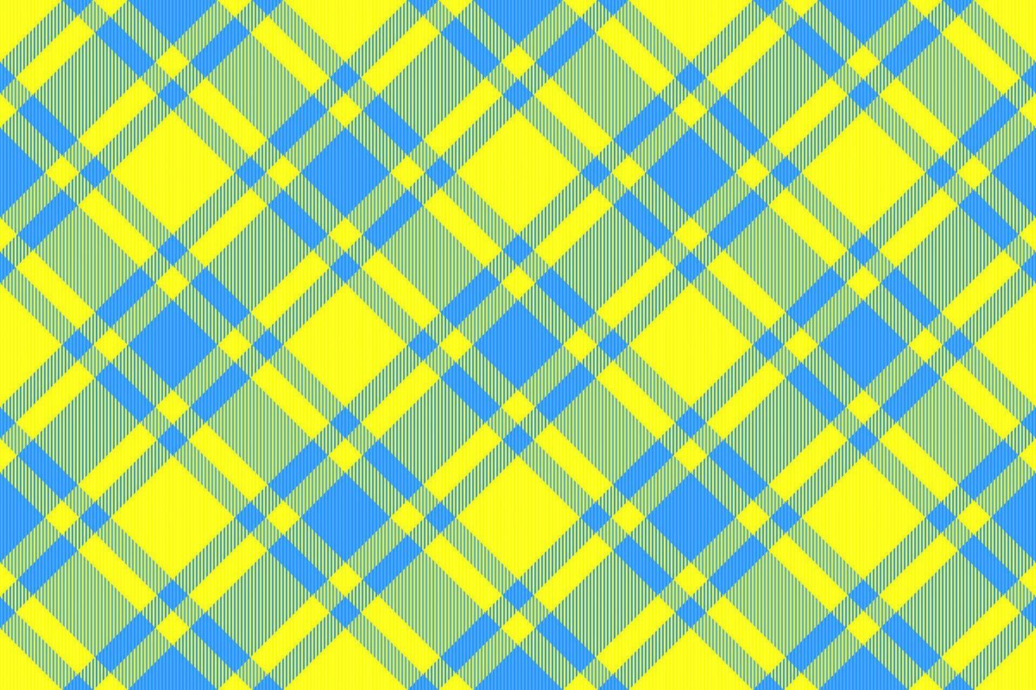 Painting plaid tartan pattern, madras textile check texture. Yuletide background seamless fabric in lime and yellow colors. vector