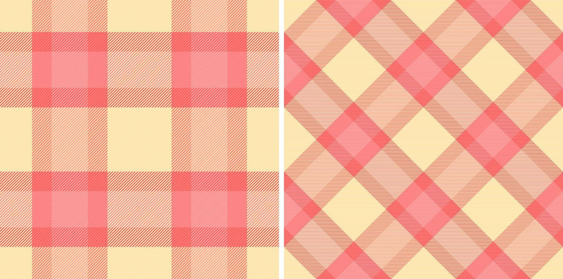 Background tartan textile of seamless fabric with a texture plaid check pattern. Set in light colors. Fashion with geometric unique identity. vector