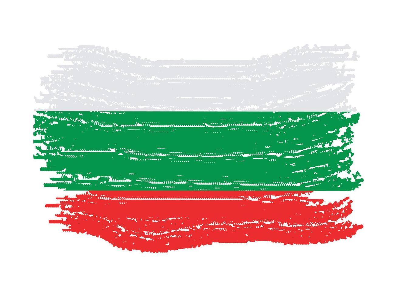 National flag of Bulgaria with paint brush strokes vector