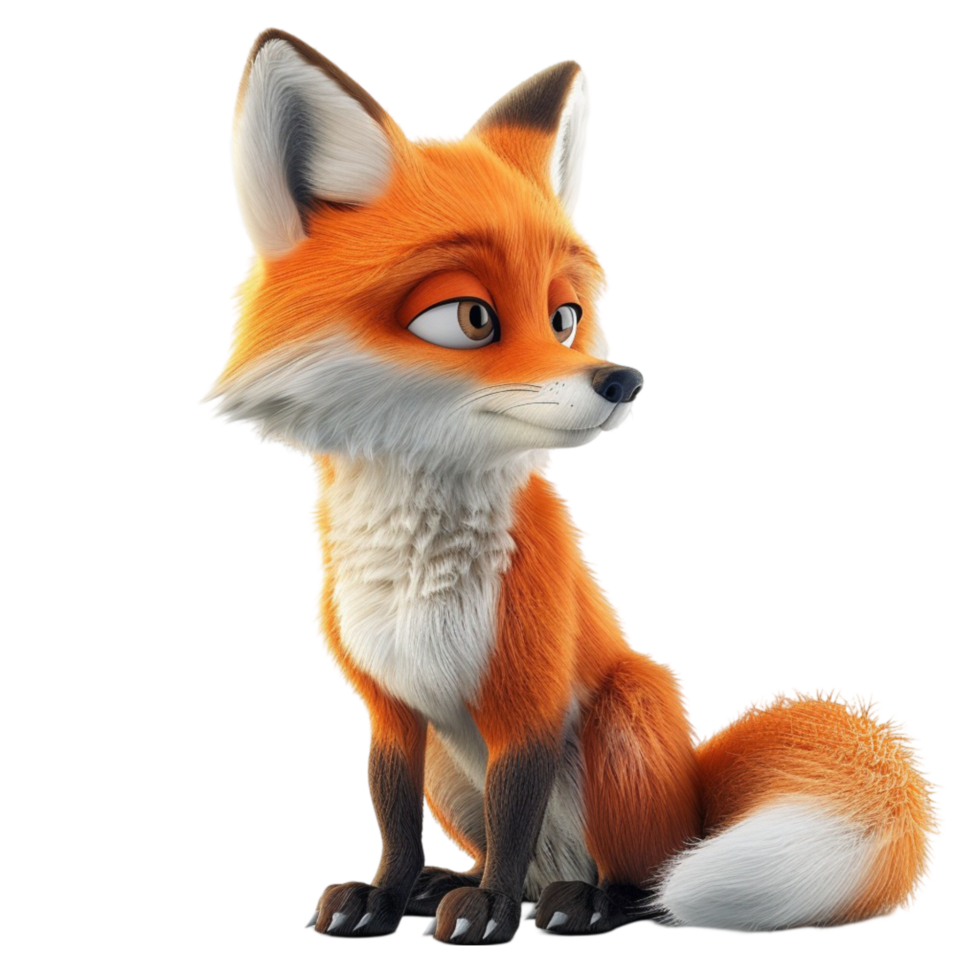 Fox on transparent background png