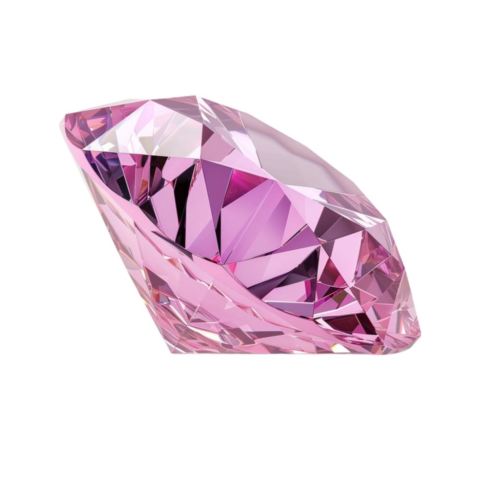 A Pink diamond on a transparent background png