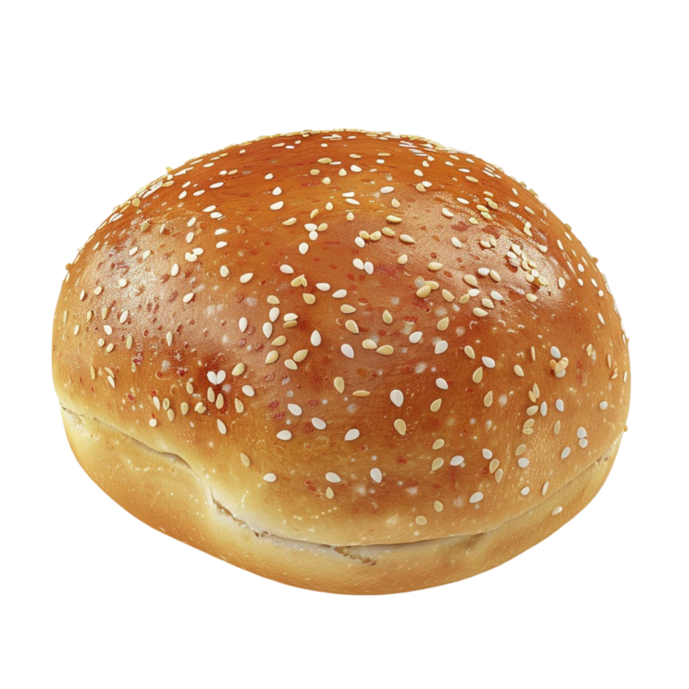 A Hamburger bun on a transparent background. png