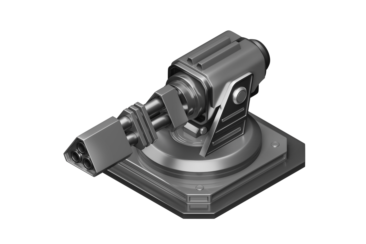 Futuristic turret, not png