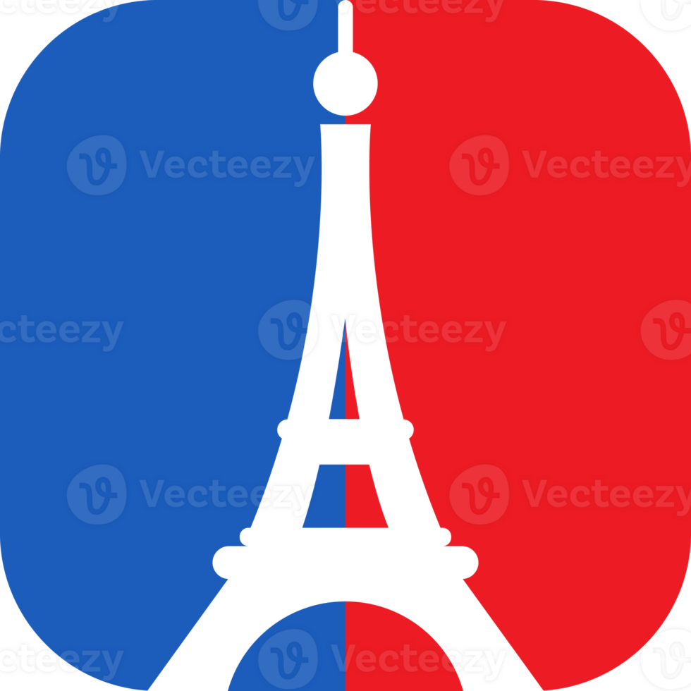Eiffel tower , logo icon, France Flag png
