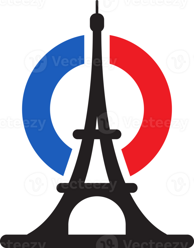 Eiffel tower , logo icon, France Flag png