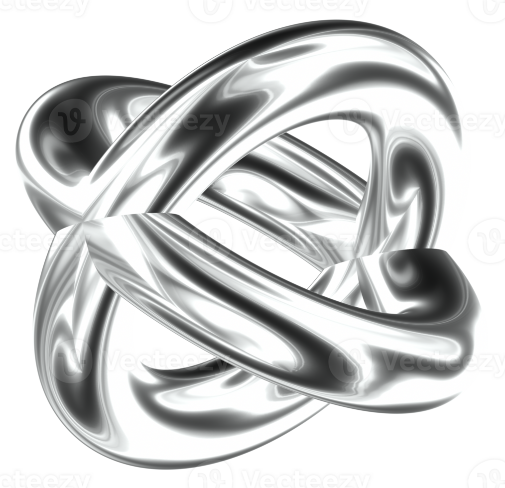 Rings Abstract 3D Y2K Silver Metallic Chrome Illustration Rings Abstract 3D Y2K Silver Metallic Chrome Illustration