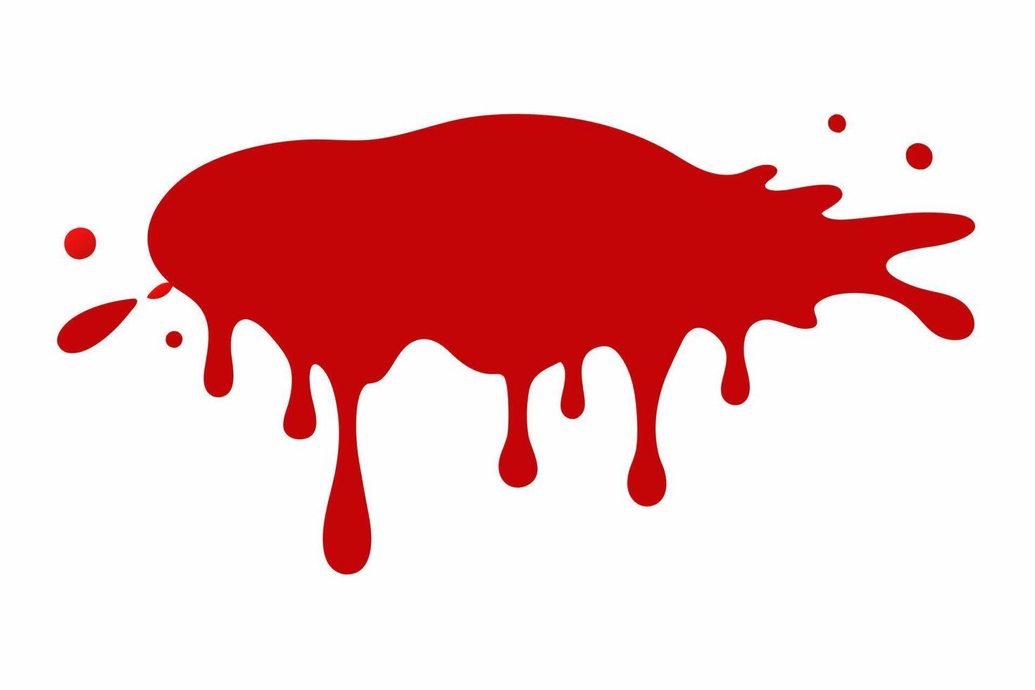 Red paint splash design concept. Blood stain, splashes. Abstract dripping shape. Creativity, dynamic, vibrant, fluid. Isolated on white background. vector