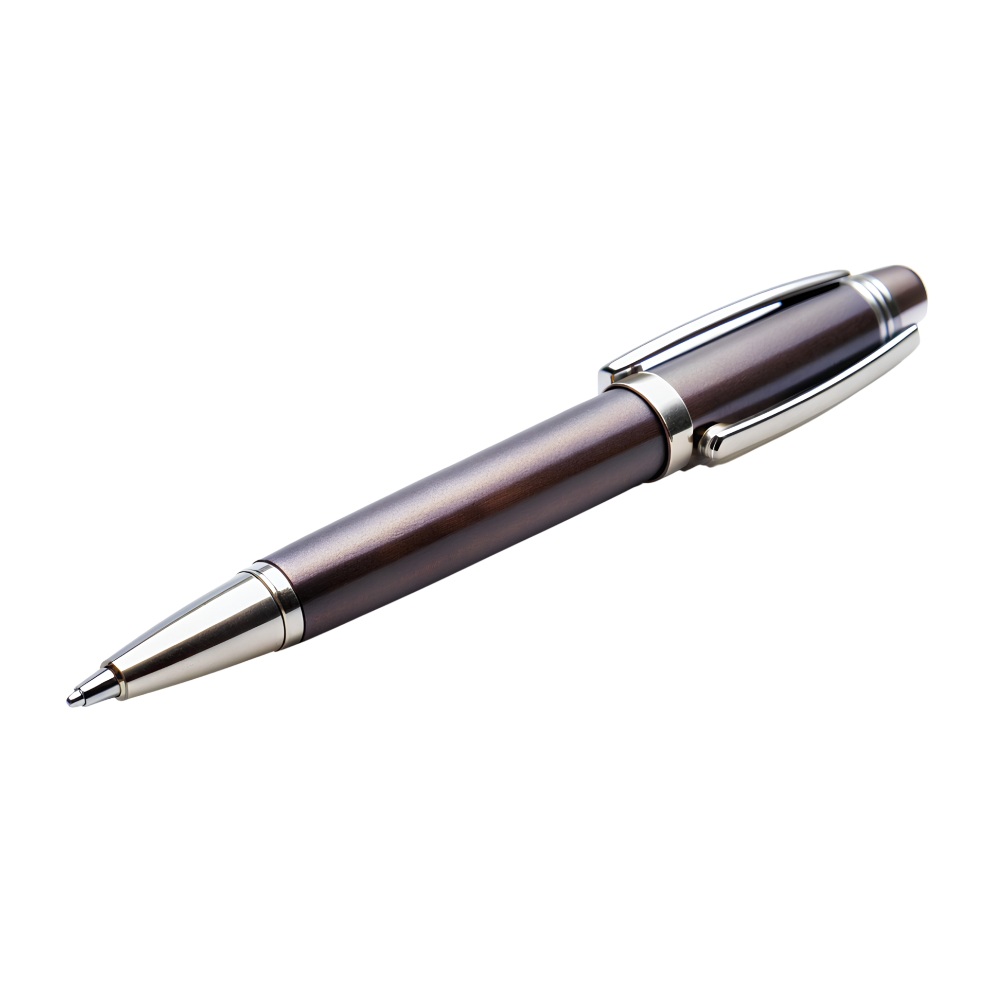 Smooth-Writing Ballpoint Pen Isolated on Transparent Background