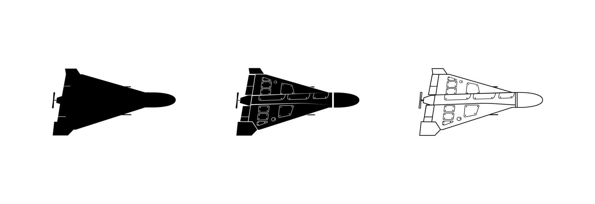 War drone Shahed, icon. vector