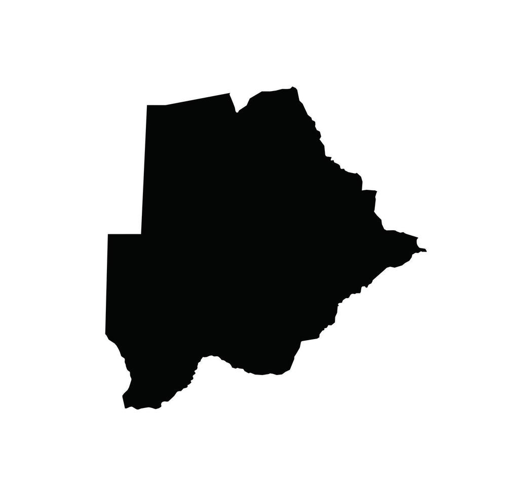 Map of Botswana. Botswana Map on white background. vector