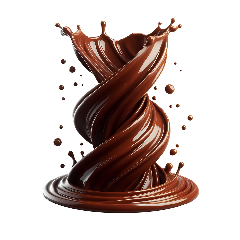 isolated chocolate liquid flow splash png