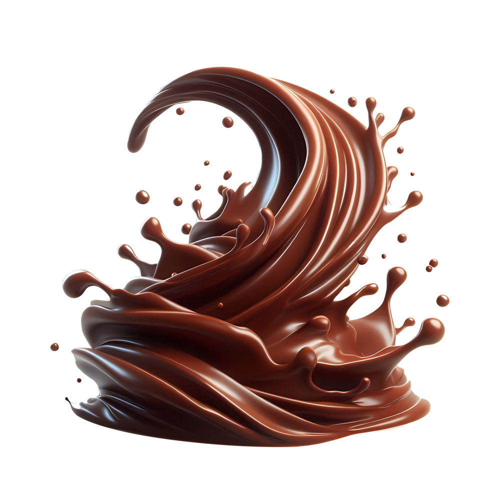 isolated chocolate liquid flow splash png
