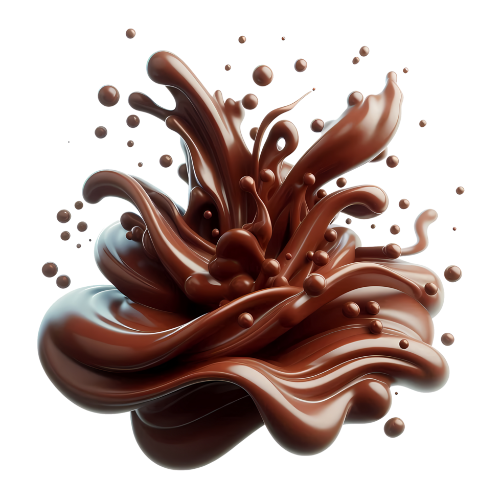 isolated chocolate liquid flow splash png