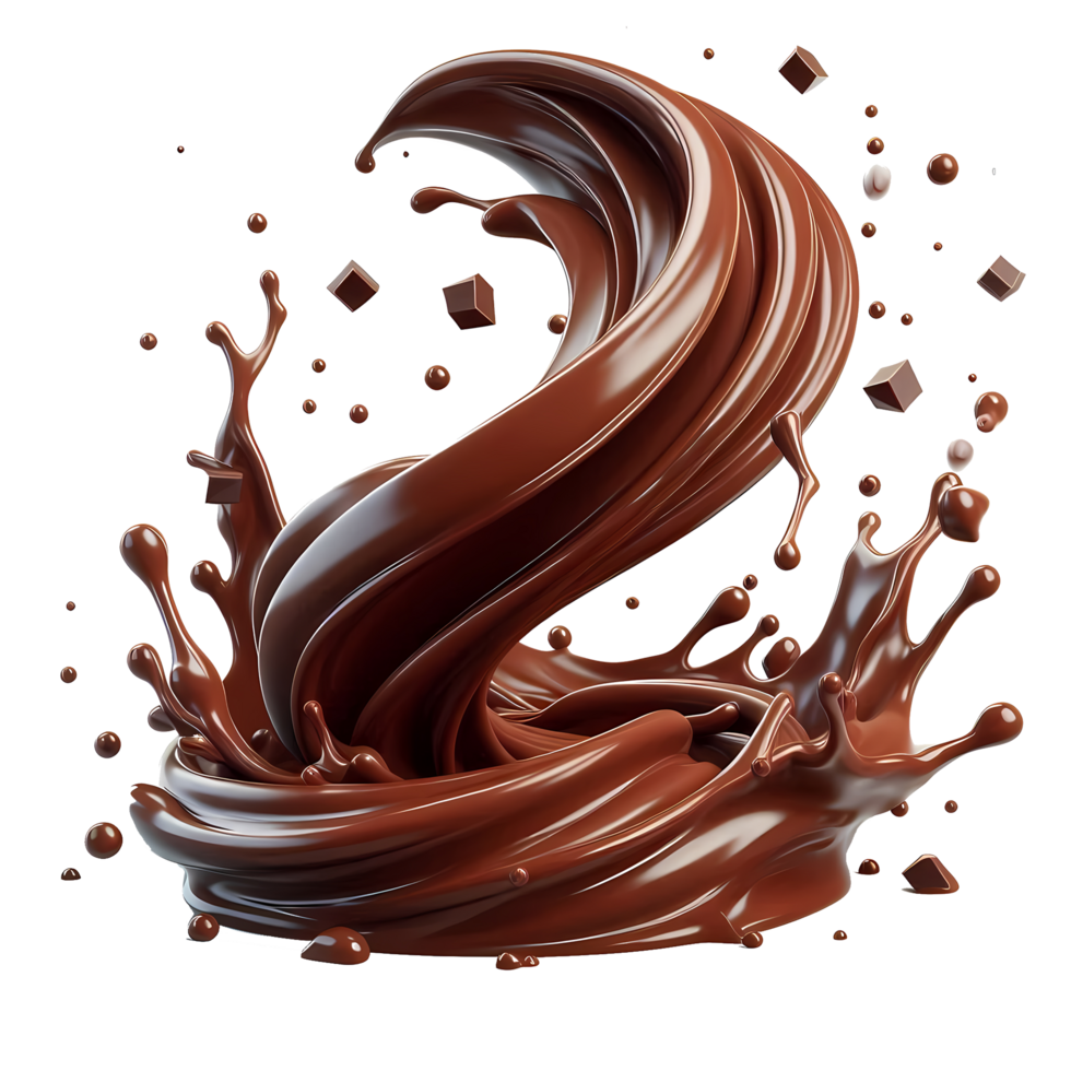isolated chocolate liquid flow splash png
