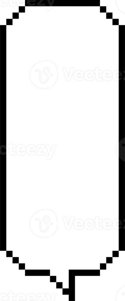 8bit retro game pixel speech bubble balloon icon sticker memo keyword planner text box banner png
