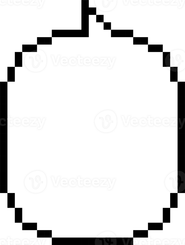 8bit retro game pixel speech bubble balloon icon sticker memo keyword planner text box banner png