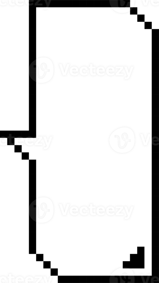 8bit retro game pixel speech bubble balloon icon sticker memo keyword planner text box banner png