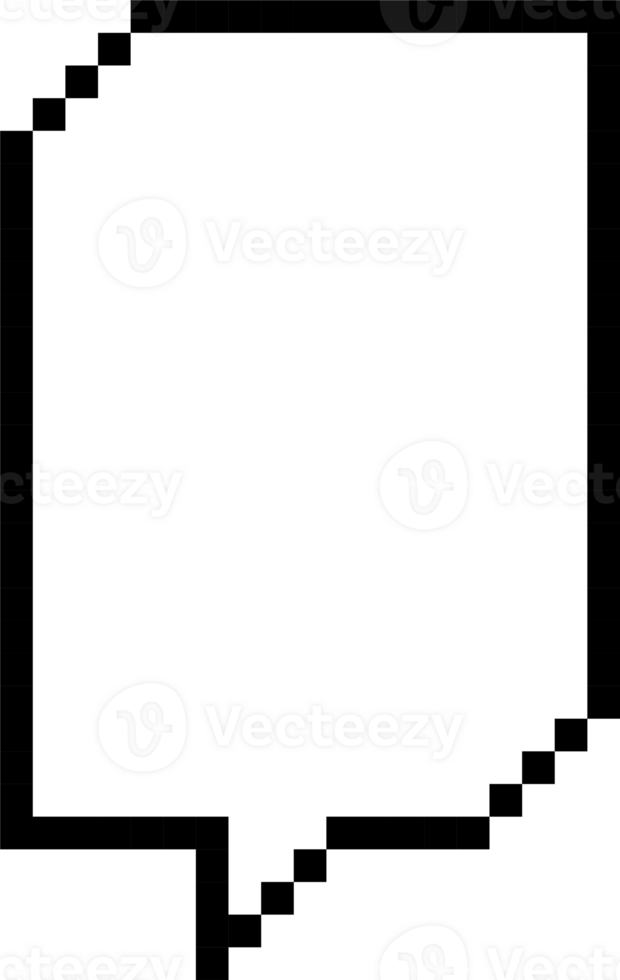 8bit retro game pixel speech bubble balloon icon sticker memo keyword planner text box banner png