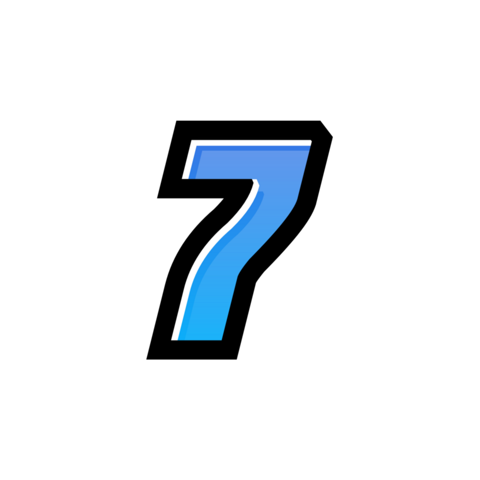 3D number illustration png