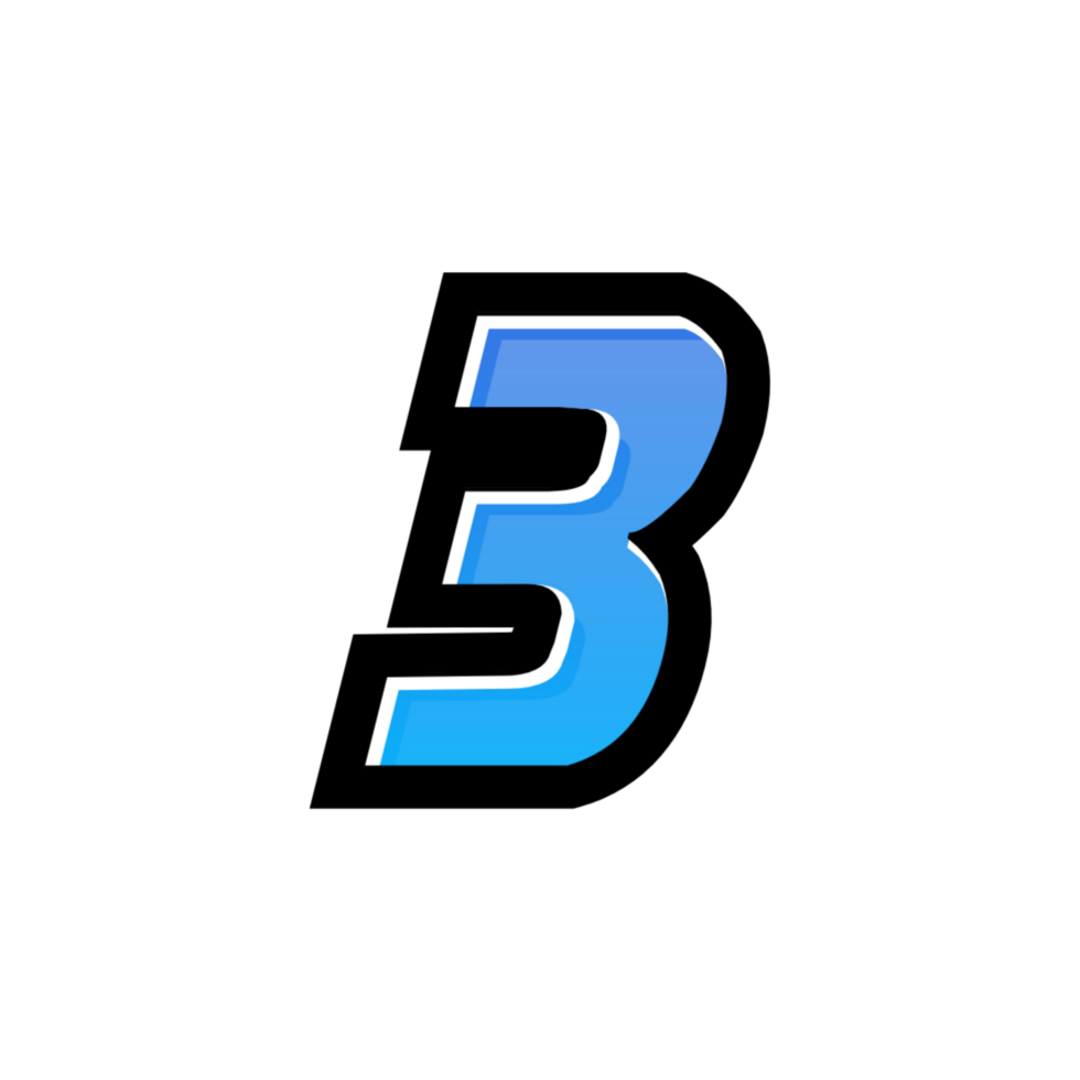 3D number illustration png