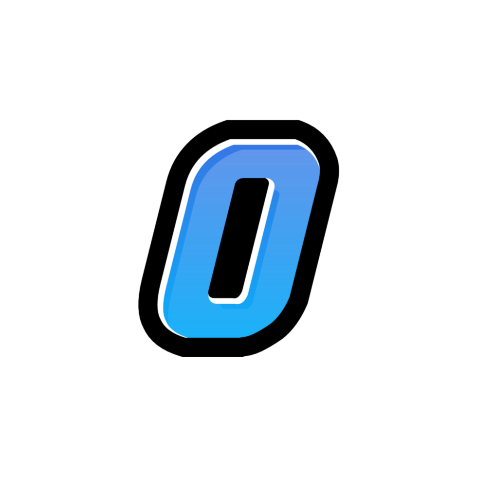 3D number illustration png