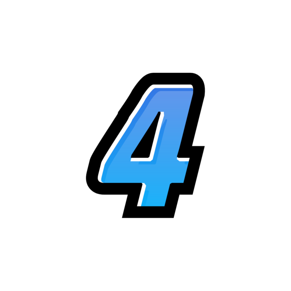 3D number illustration png