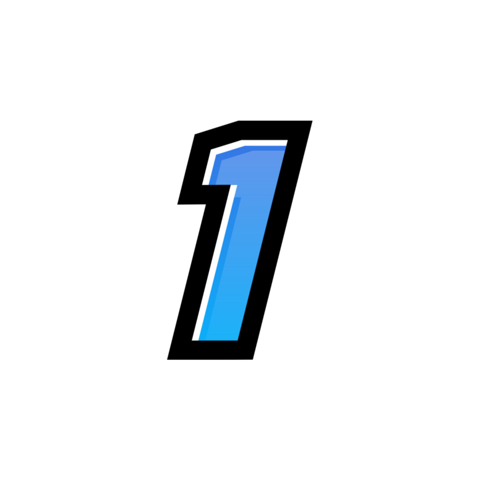 3D number illustration png