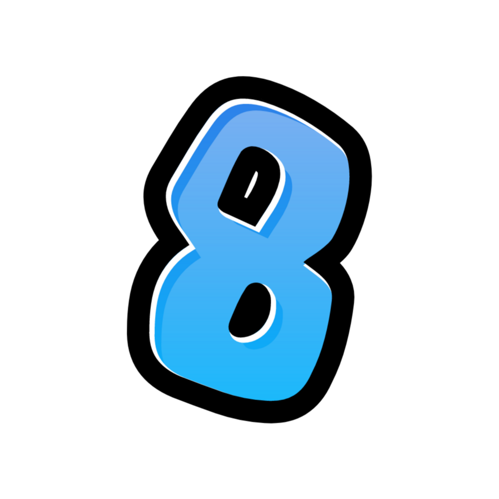 3D number illustration png