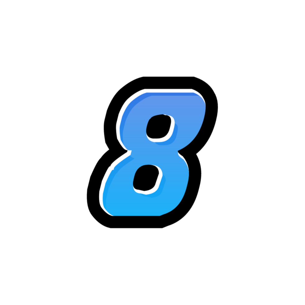 3D number illustration png