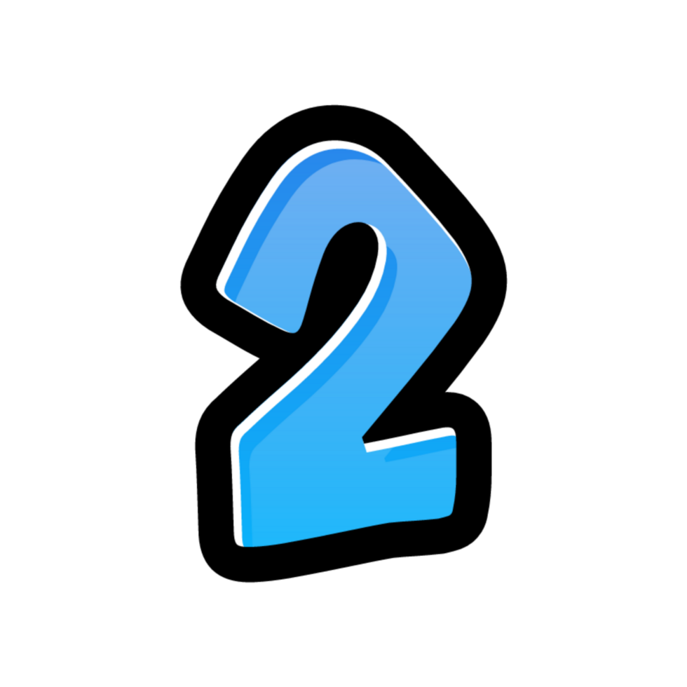 3D number illustration png
