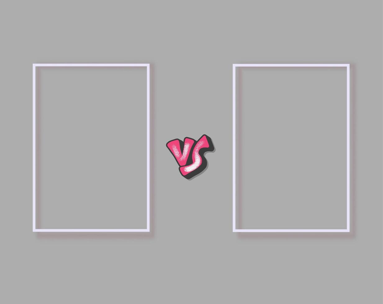 Versus screen illustration. Vs card. vector