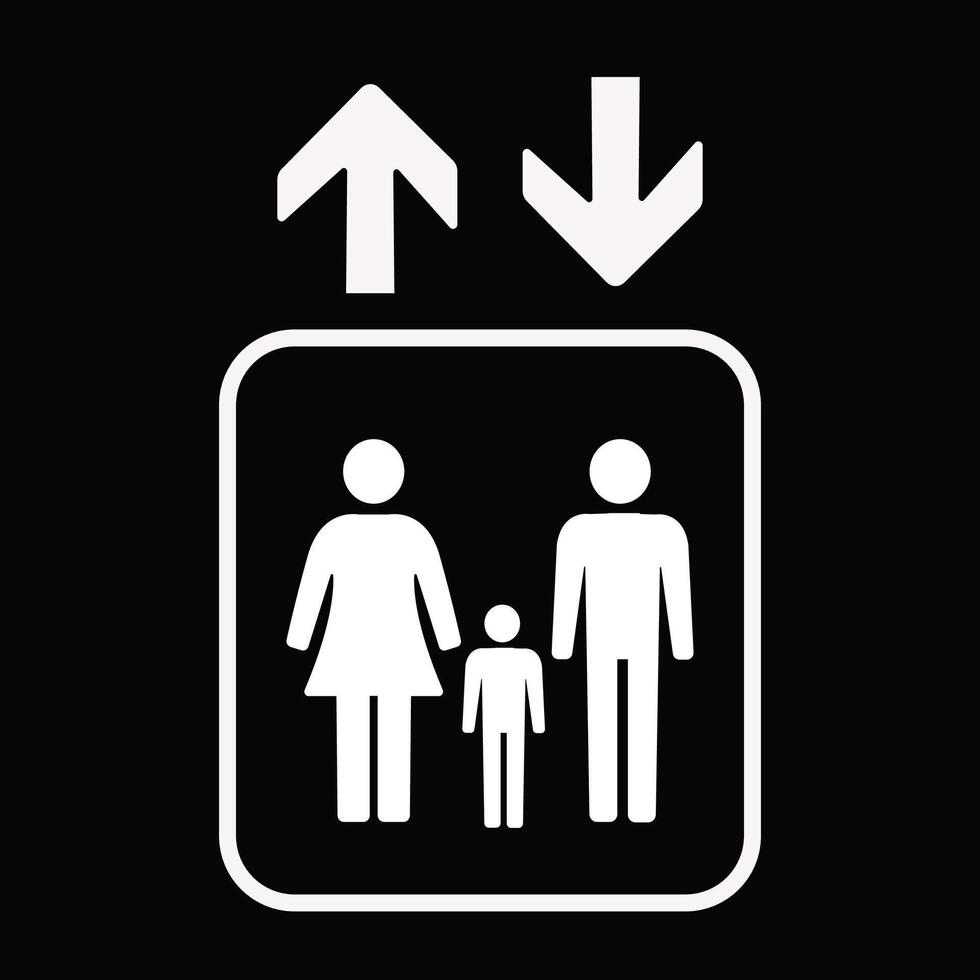 public information sign, lift sign vector