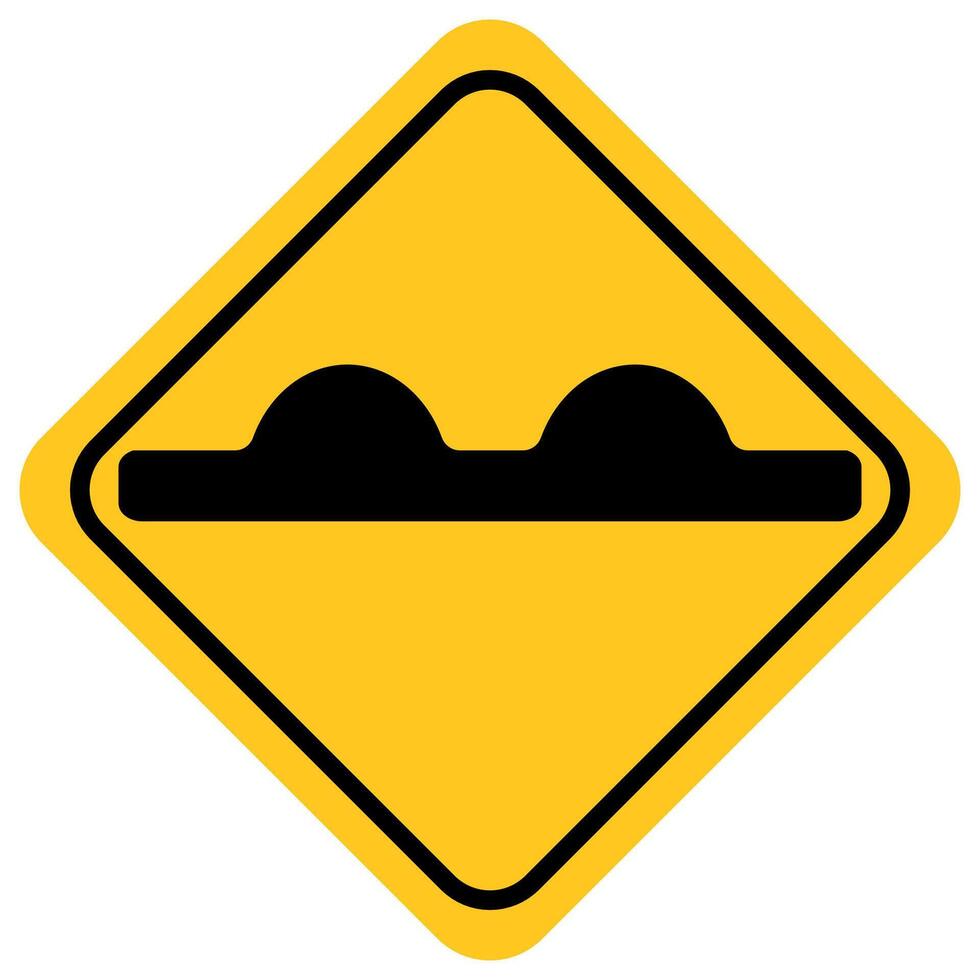 raffic sign, Cautionary Uneven road vector
