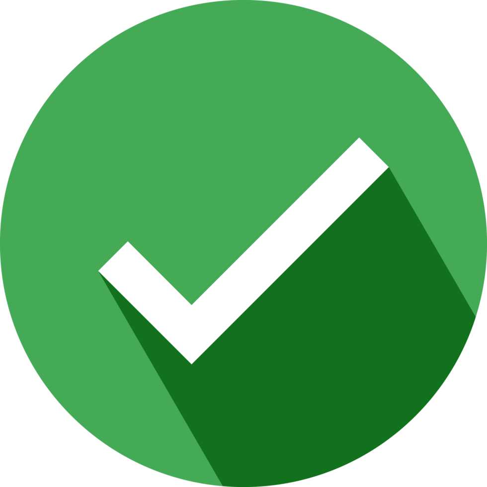 Check Mark icon with shadow png