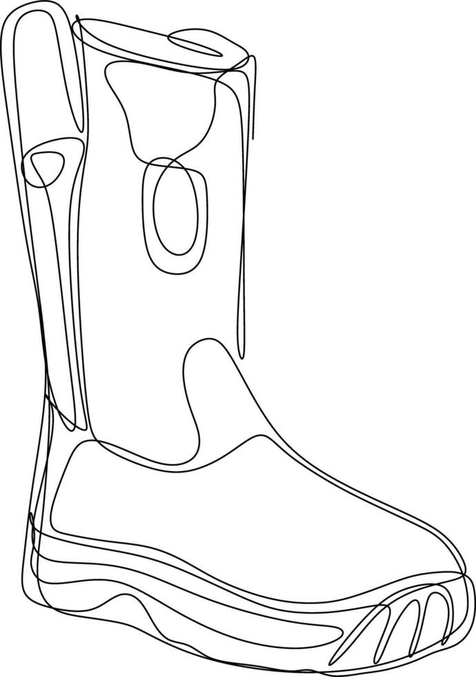 one line art. one continuous line art, shoes for style vector