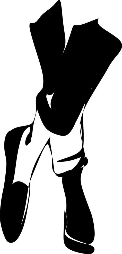 a black and white silhouette of a pair of safety shoes for engineering or outdoor work. vector