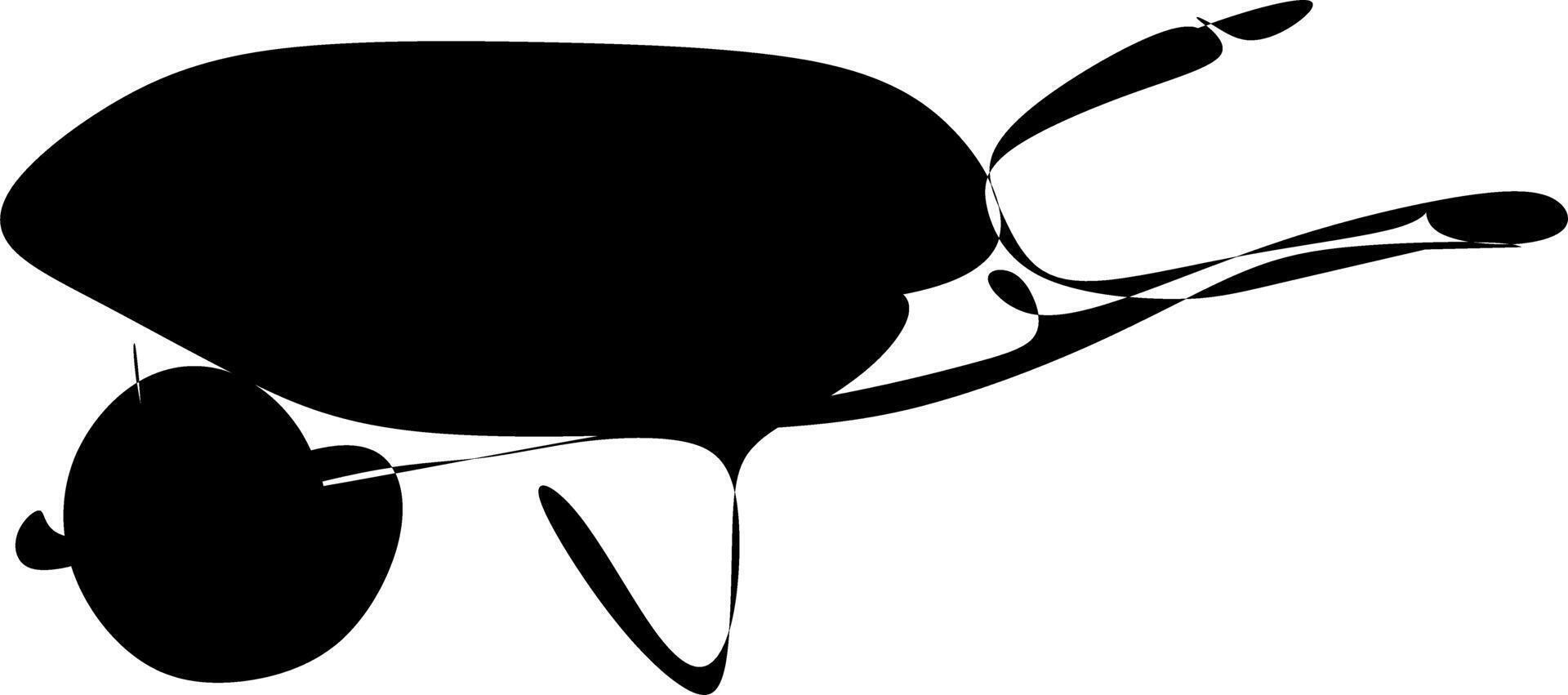 a black and white silhouette of a wheelbarrow vector