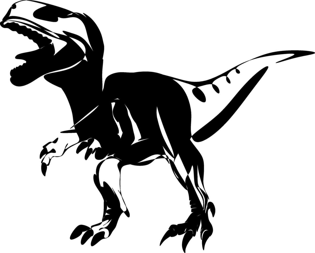 a Silhouette of a Tyrannosaurus vector