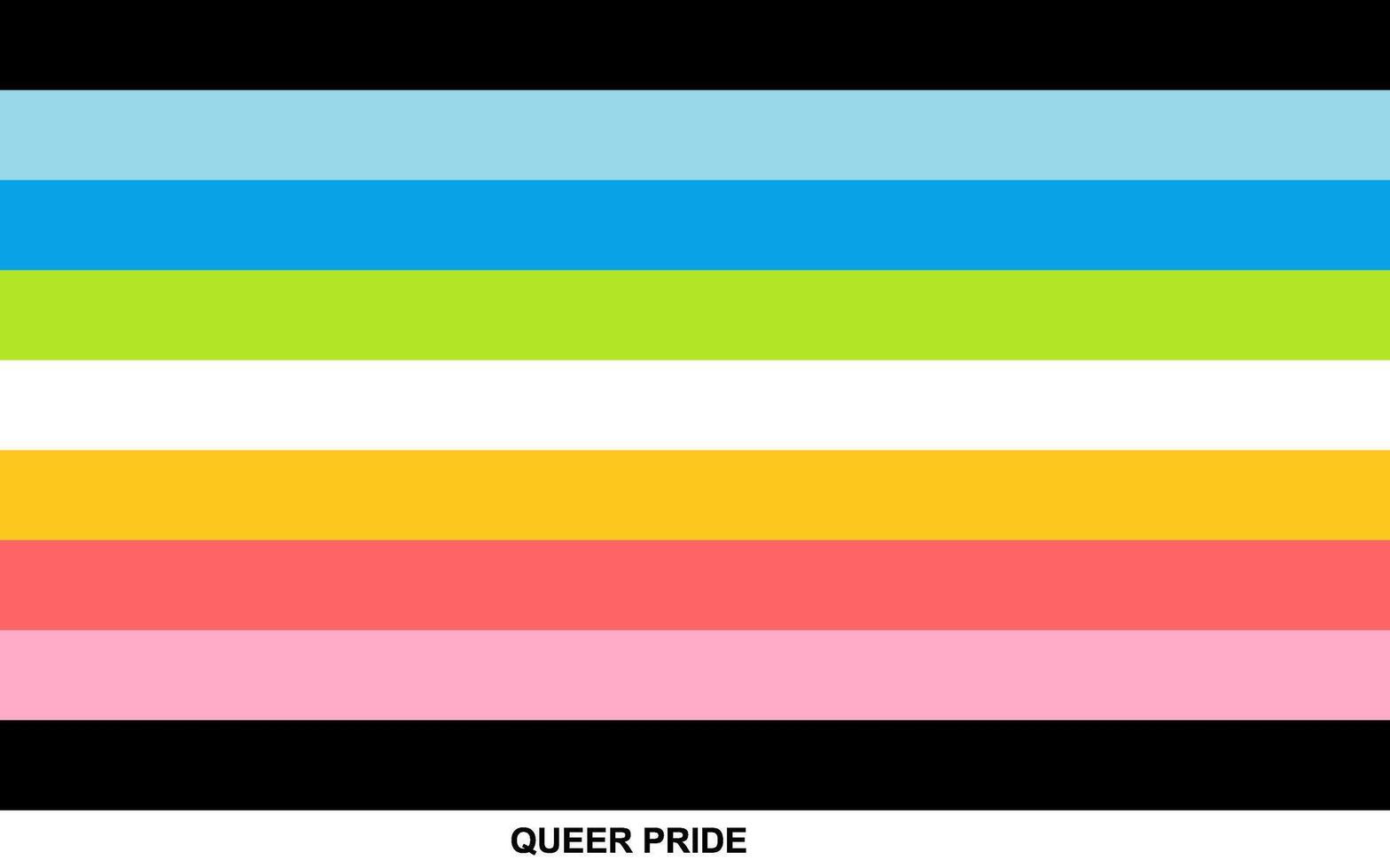 Flag of QUEER PRIDE, QUEER PRIDE flag vector
