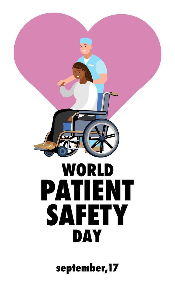 World patient safety day design vector