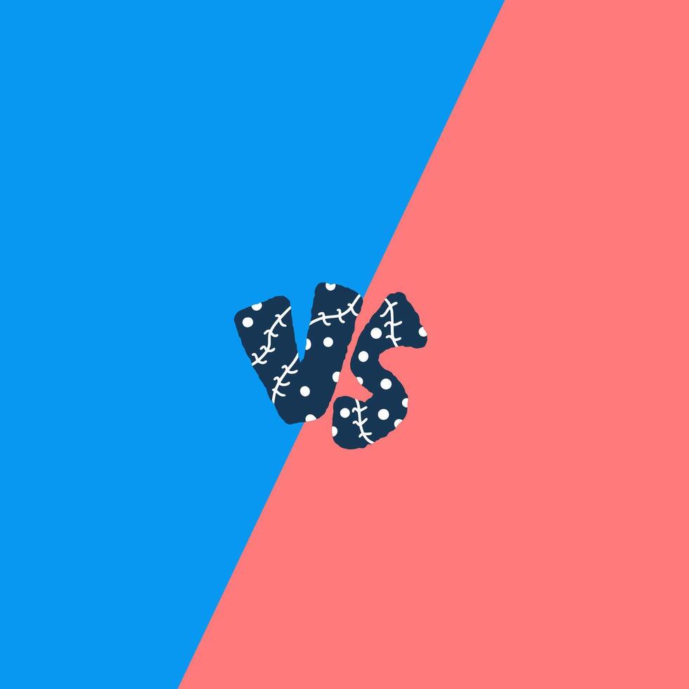 Versus screen illustration. Vs card. vector