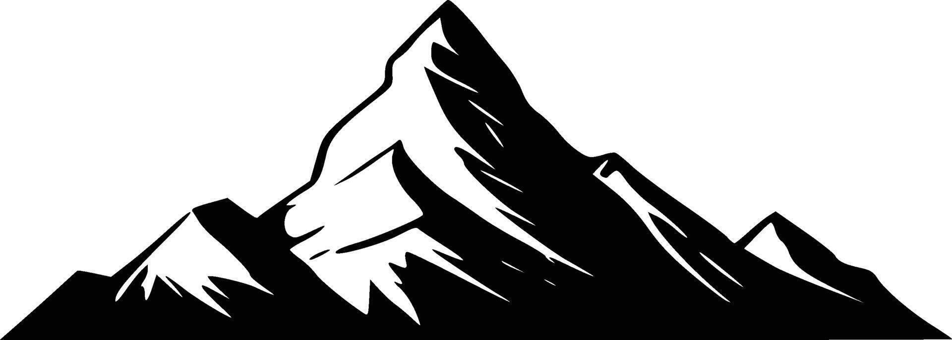 illustration collection of different mountain icons in flat style vector