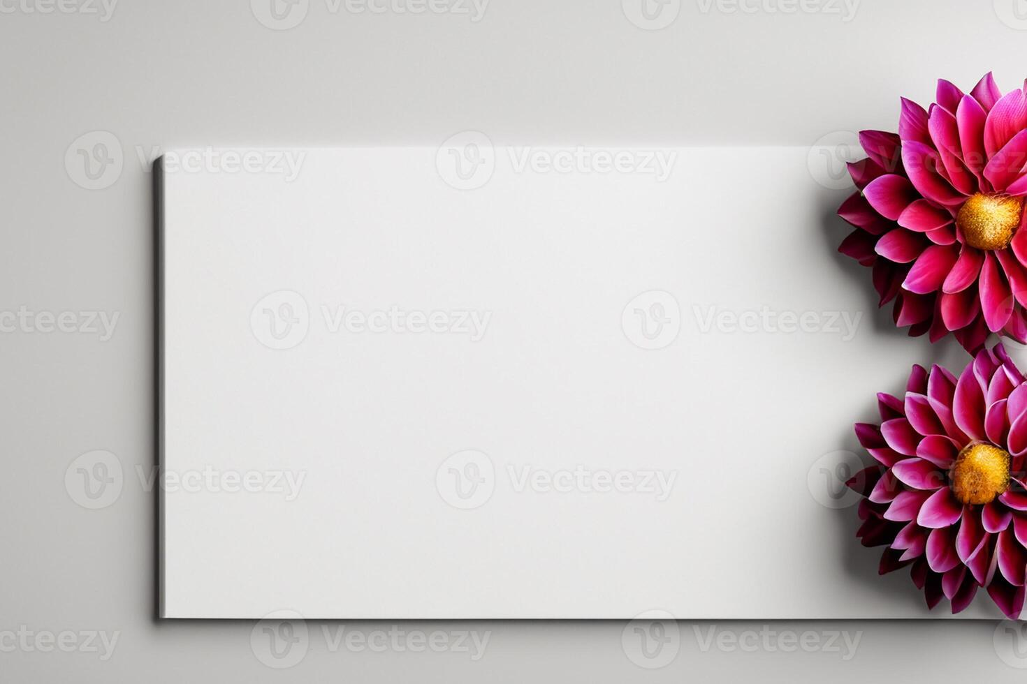 Mockup Cute Flower on White Background A Charming Display of Floral Elegance and Simplicity photo