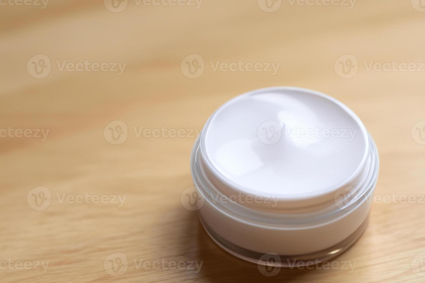 The beautiful mockup showcases good cosmetic packaging for cream containers, emphasizing future cosmetic innovations. photo