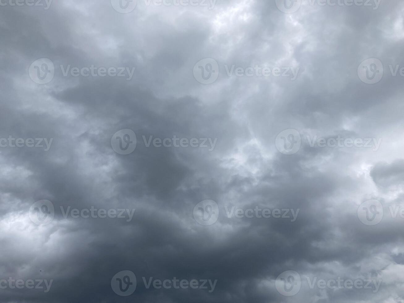 Thunderclouds before rain in the village photo