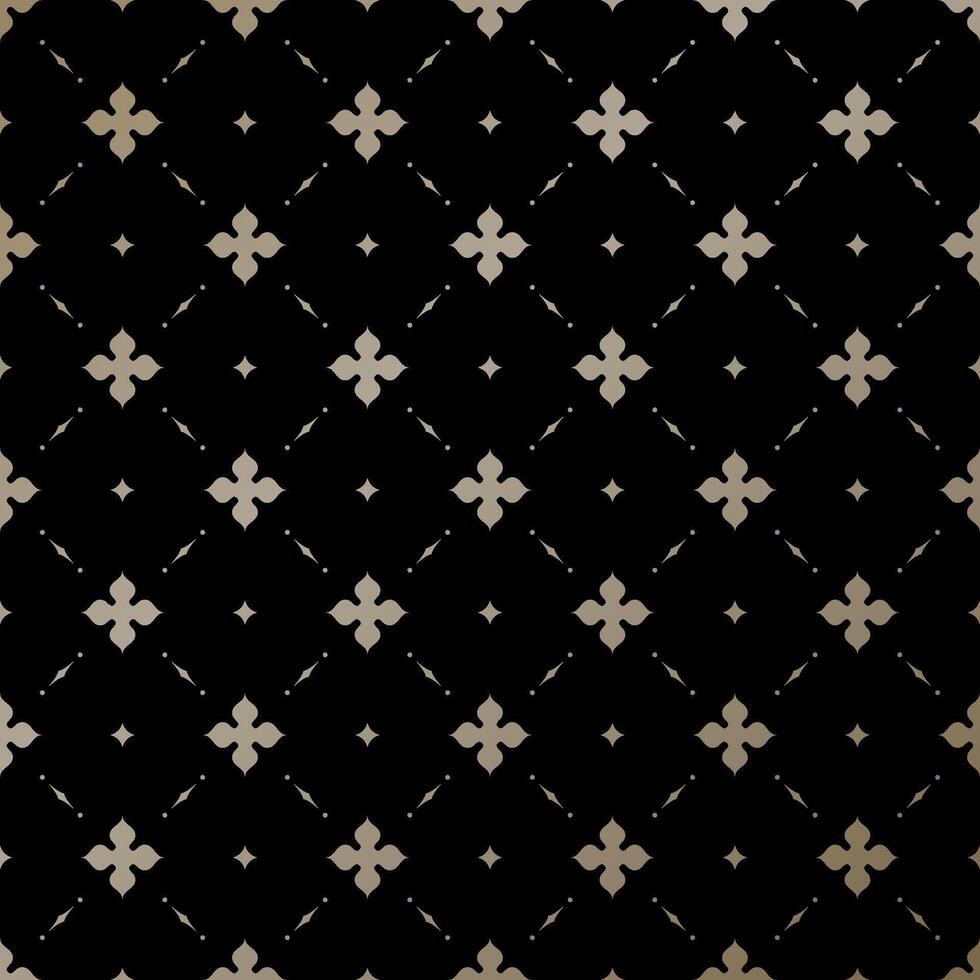 Seamless gold English pattern on a black background. illustration. vector