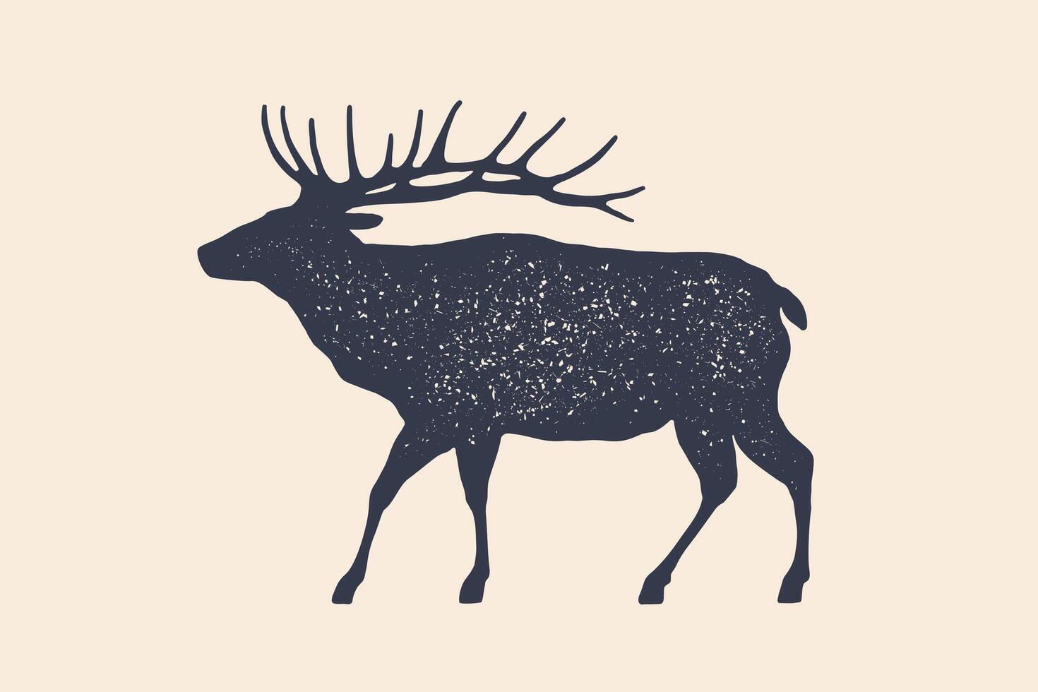 Horse, stallion. Concept design of farm animals vector